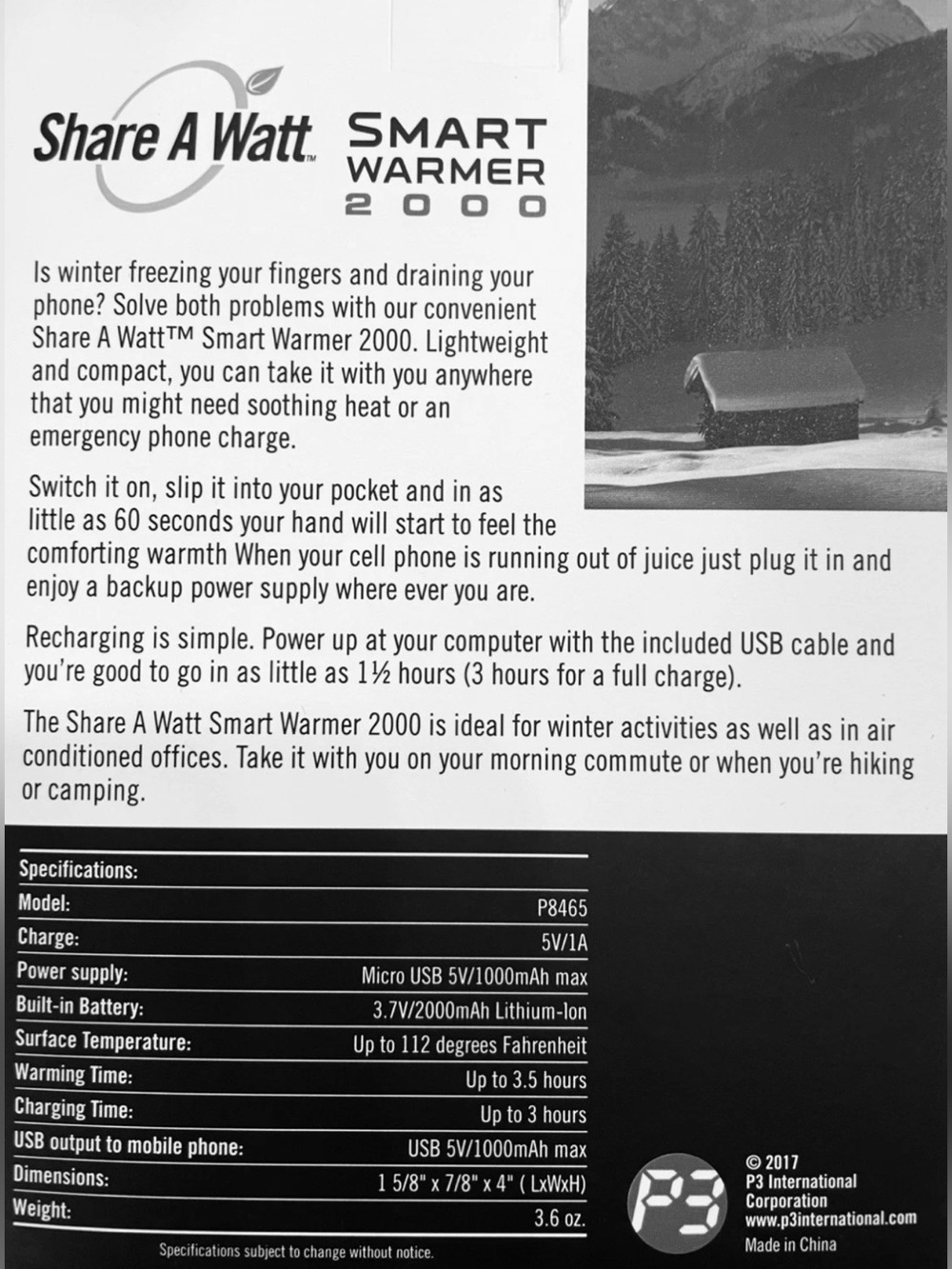 🌺 FREE SHIPPING 🌺 Smart Warmer 2000 Portable Hand Warmer & Phone Charger - Silve - Picture 8 of 8